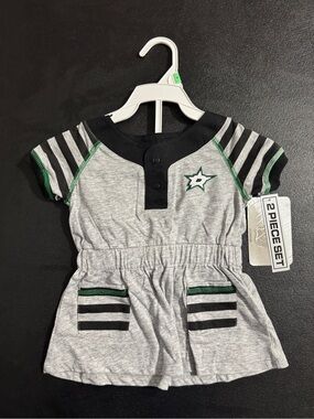 NWT NHL Dallas Stars Toddler Athletic Dress/Jersey with bottoms